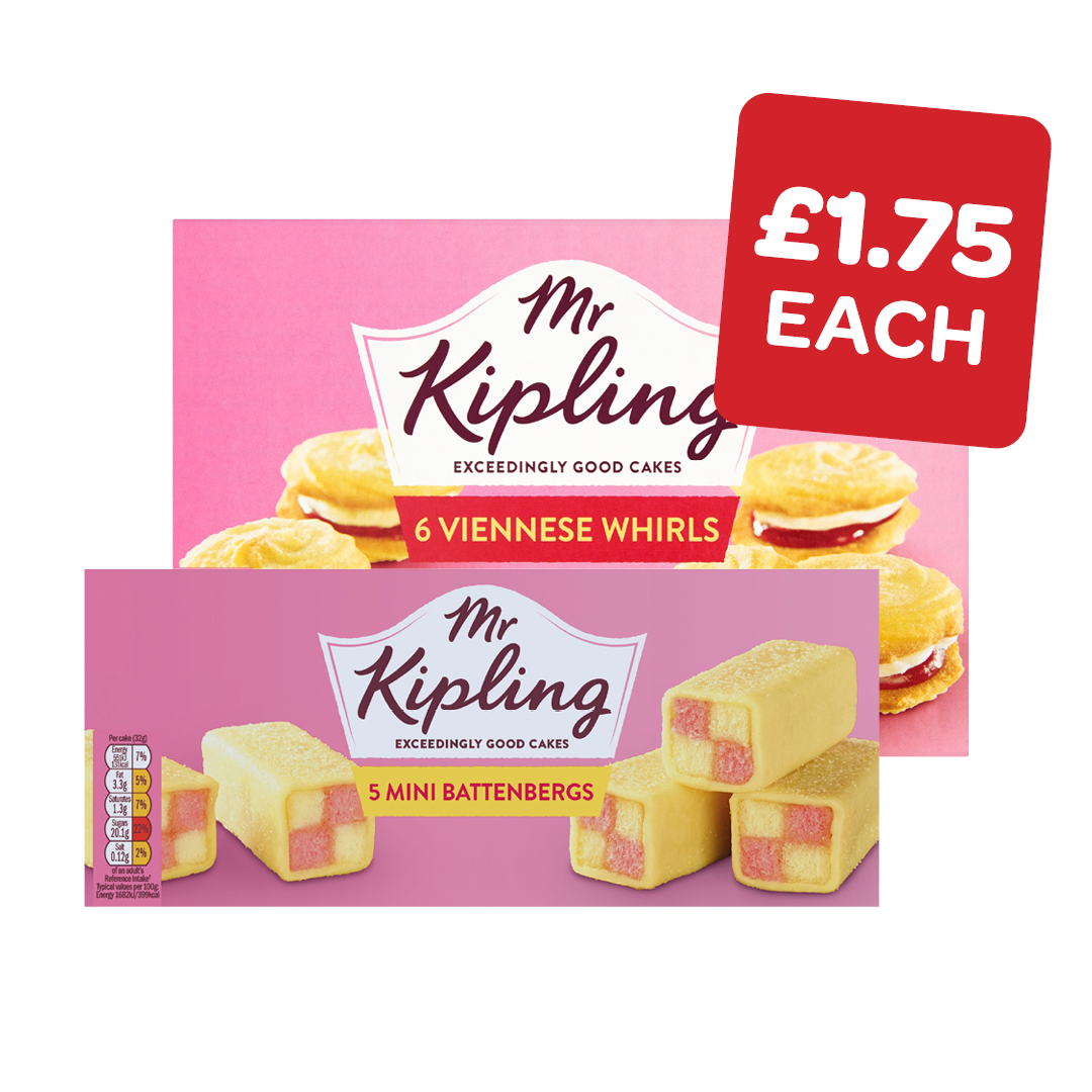Mr Kipling Viennese Whirls /Mini Battenbergs