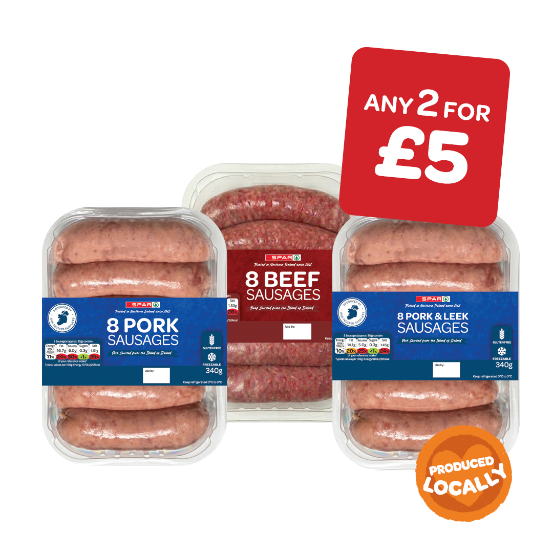 SPAR Dinner Sausages Pork / Beef / Pork & Leek