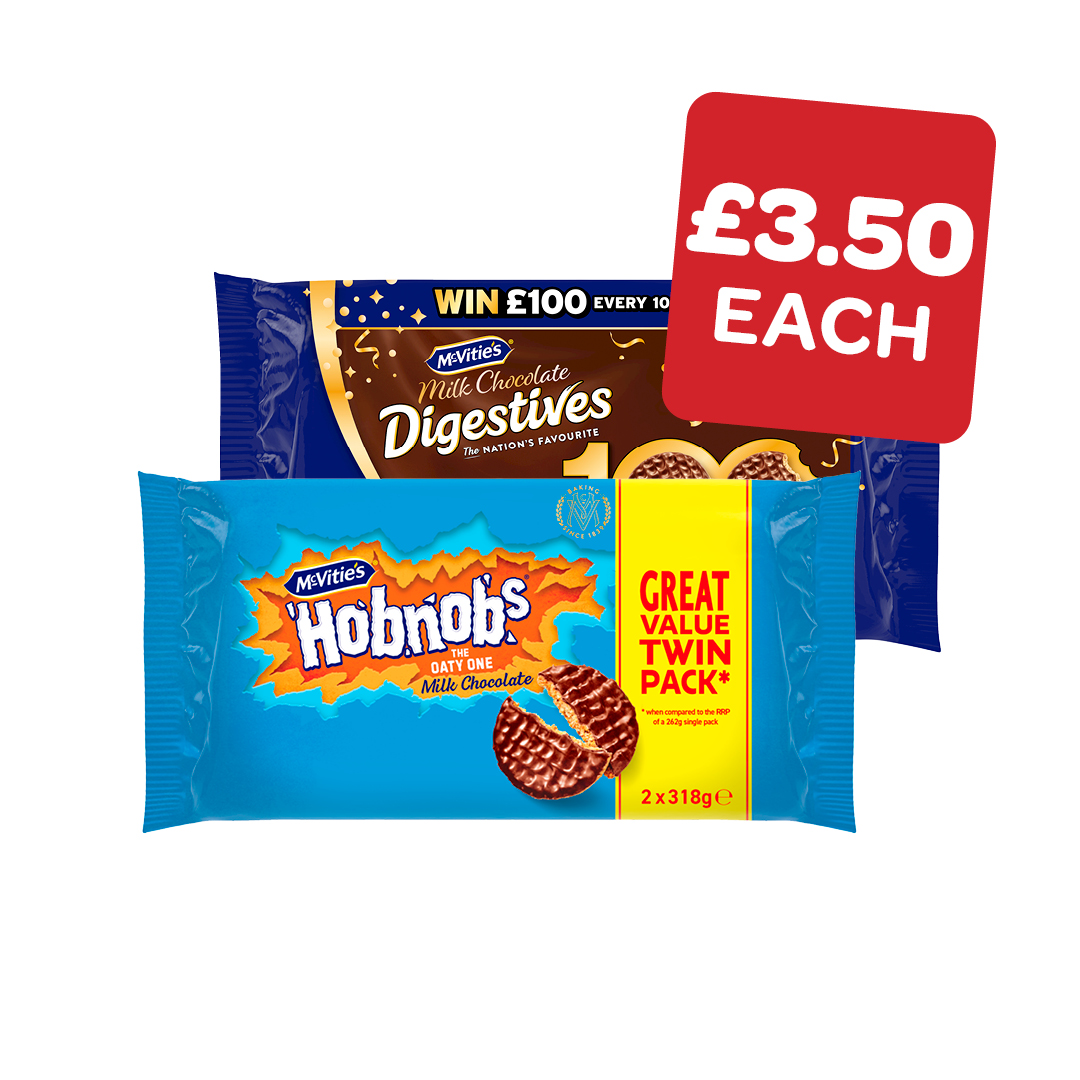 McVitie's Chocolate Digestives / Hob Nobs Twin Pack