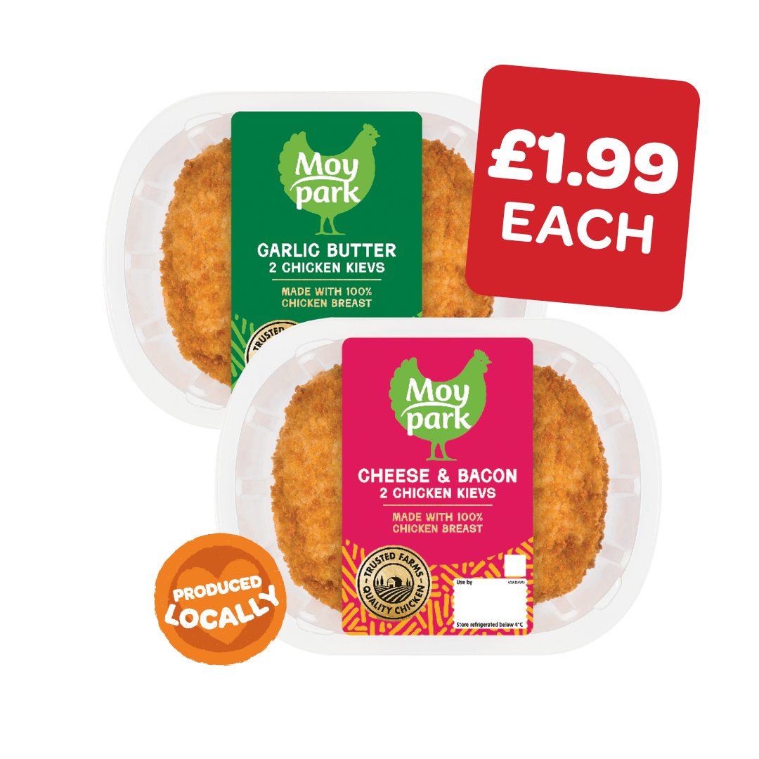 Moy Park Garlic & Herb / Cheese & Bacon Kievs