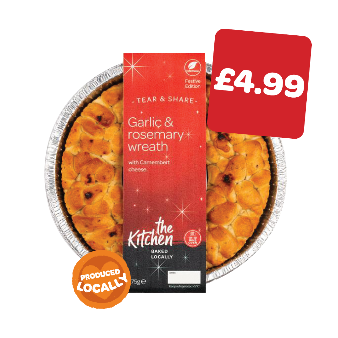 The Kitchen Tear & Share Garlic  Wreath with Camembert